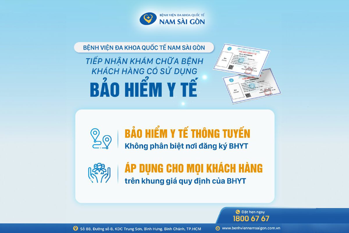 ÁP DỤNG BẢO HIỂM KHI THĂM KHÁM TẠI BỆNH VIỆN ĐKQT NAM SÀI GÒN