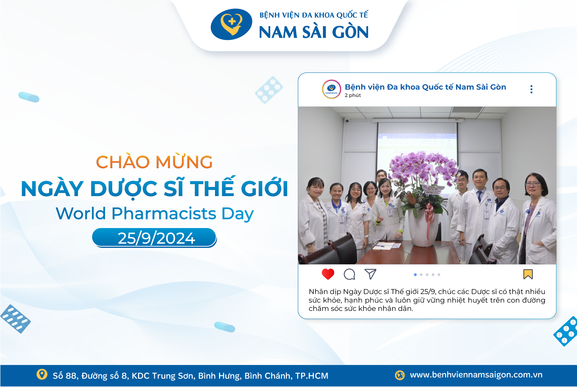 CHÚC MỪNG NGÀY DƯỢC SĨ THẾ GIỚI 25/9