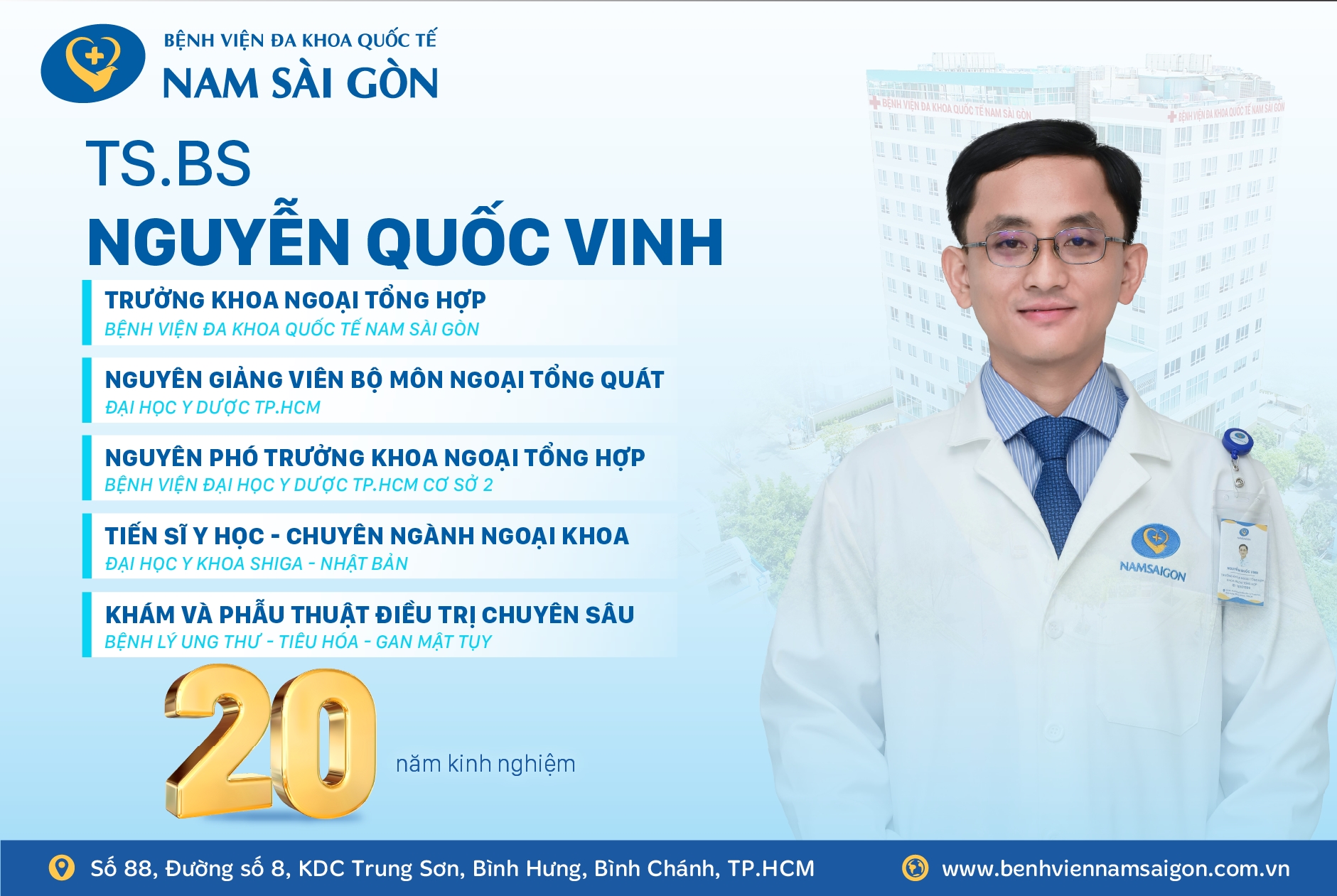 TS. BS NGUYỄN QUỐC VINH – CHUYÊN GIA NGOẠI KHOA HÀNG ĐẦU VỀ TIÊU HÓA – GAN MẬT TỤY