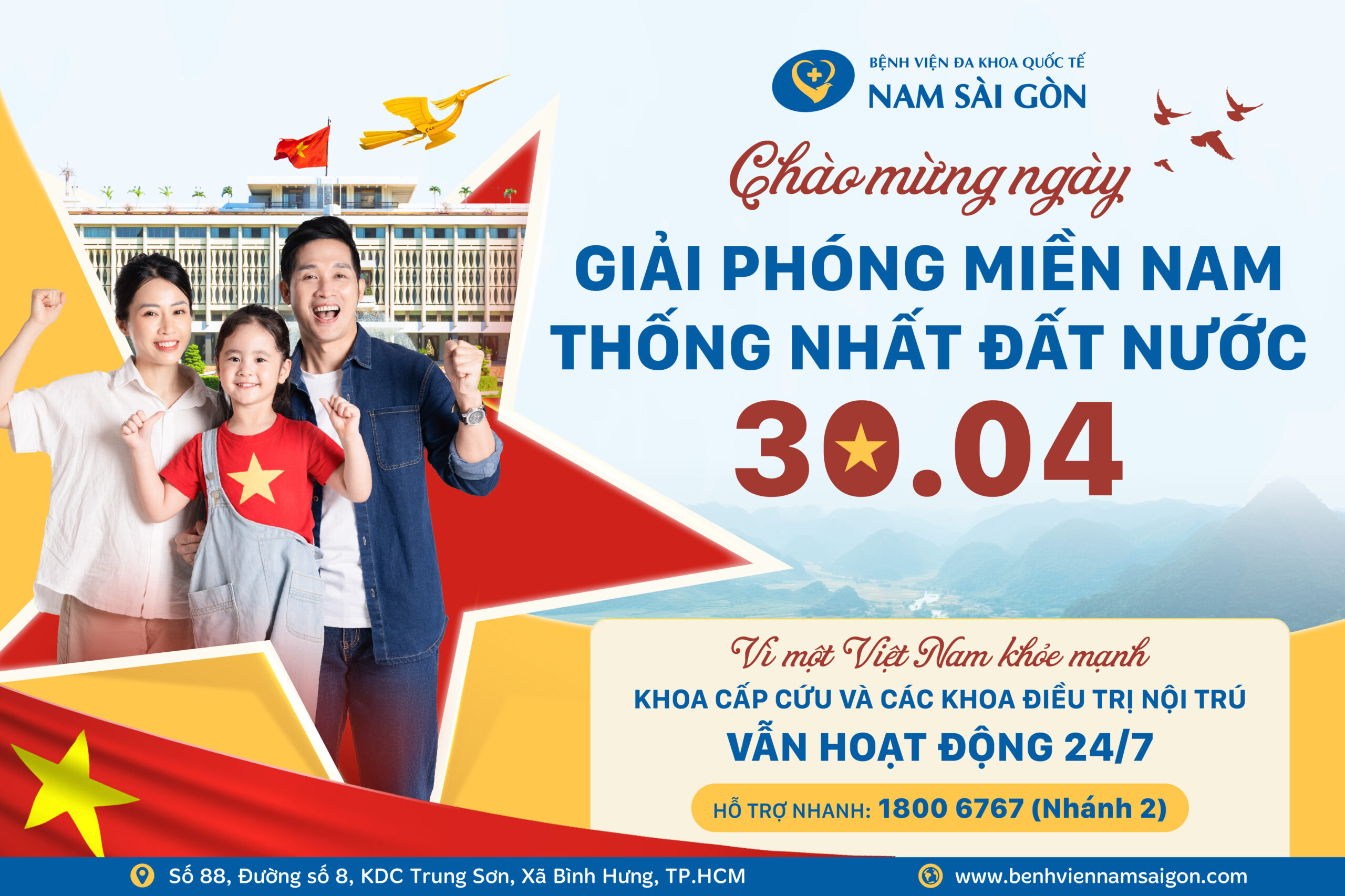 MỪNG NGÀY GIẢI PHÓNG MIỀN NAM – THỐNG NHẤT ĐẤT NƯỚC 30/04/1975 – 30/04/2026